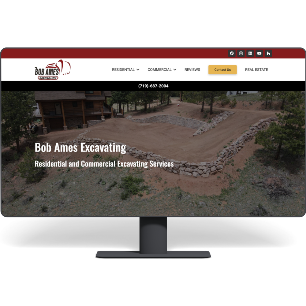 New Wordpress website from Sunrise Marketing for local excavation company in Colorado Springs, CO.